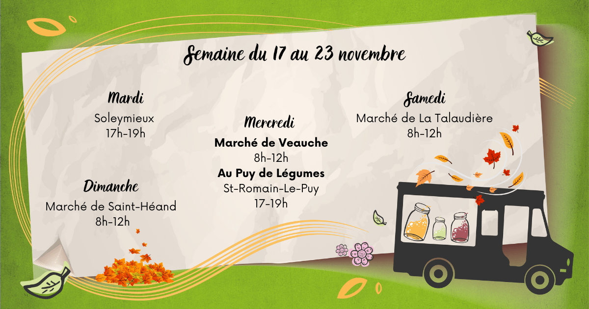 Planning de la semaine Planning de la semaine